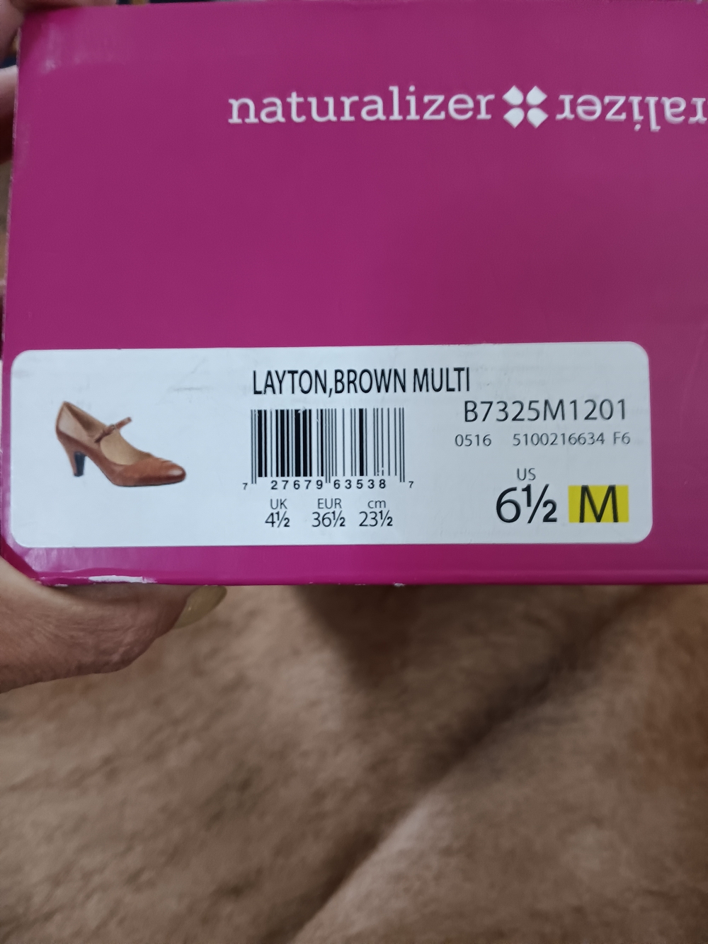 Naturalizer Women’s Brown Mary Jane Heels - Picture 5 of 5